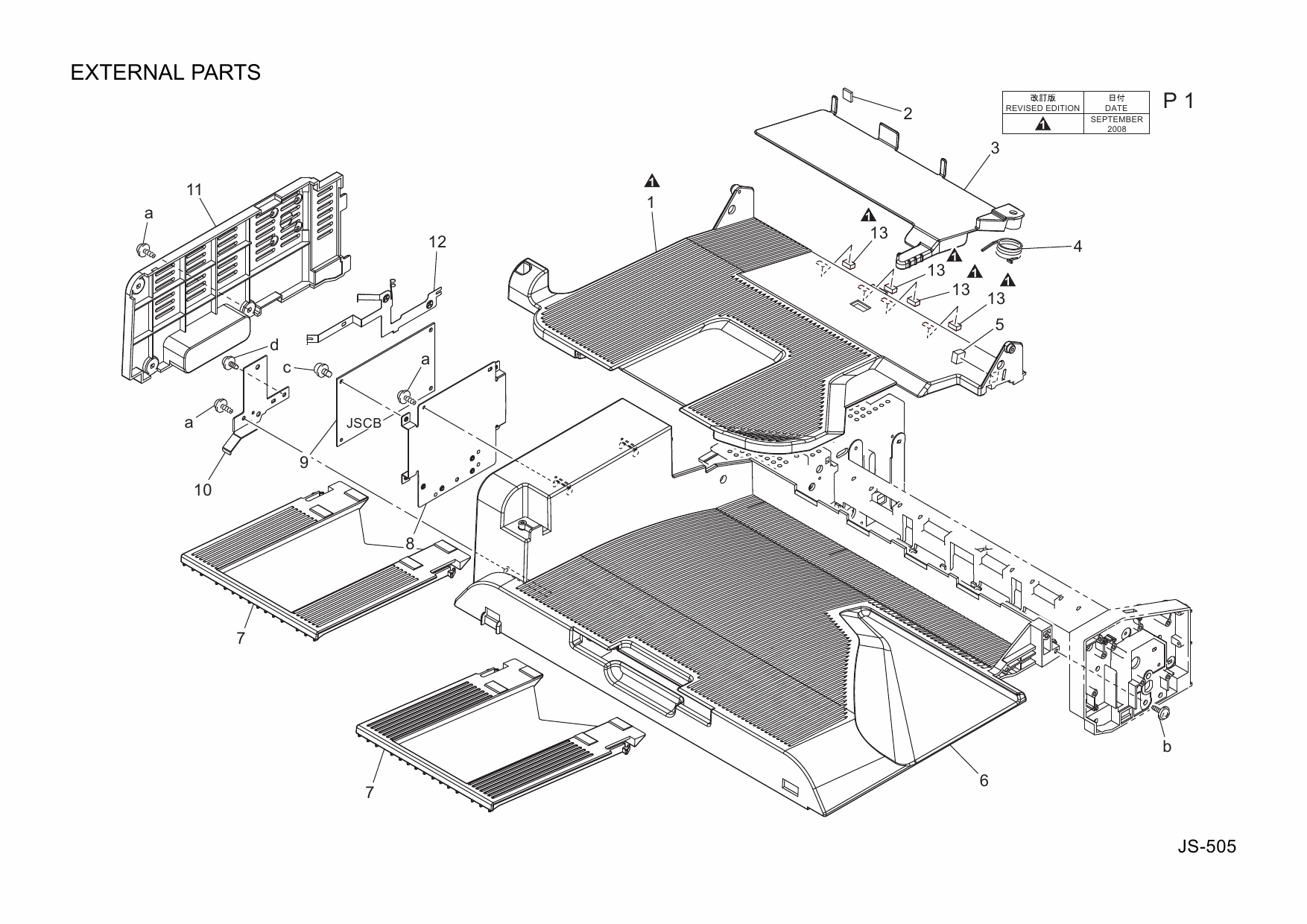 Konica-Minolta Options JS-505 A083 Parts Manual-2